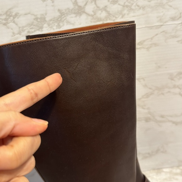 Coach ladies dark chocolate brown tall Brynn Riding leather Boots size 10 B - Picture 7 of 13